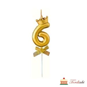 Tordiabi kuldne tordiküünal number 6 krooniga