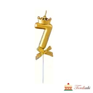 Tordiabi kuldne tordiküünal number 7 krooniga