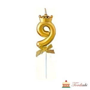 Tordiabi kuldne tordiküünal number 9 krooniga