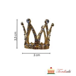 Tordiabi kuldne printsessi kroon sädelevate kristallidega mittesöödav kaunistus