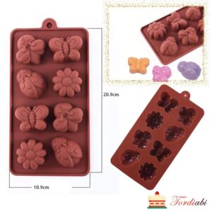 Tordiabi silikoonvorm lilled liblikad mesimummid