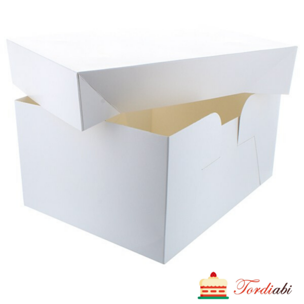 Tordiabi valge kõrge koogikarp