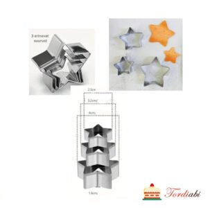 Tordiabi metallvormid viisnurk 3 tk