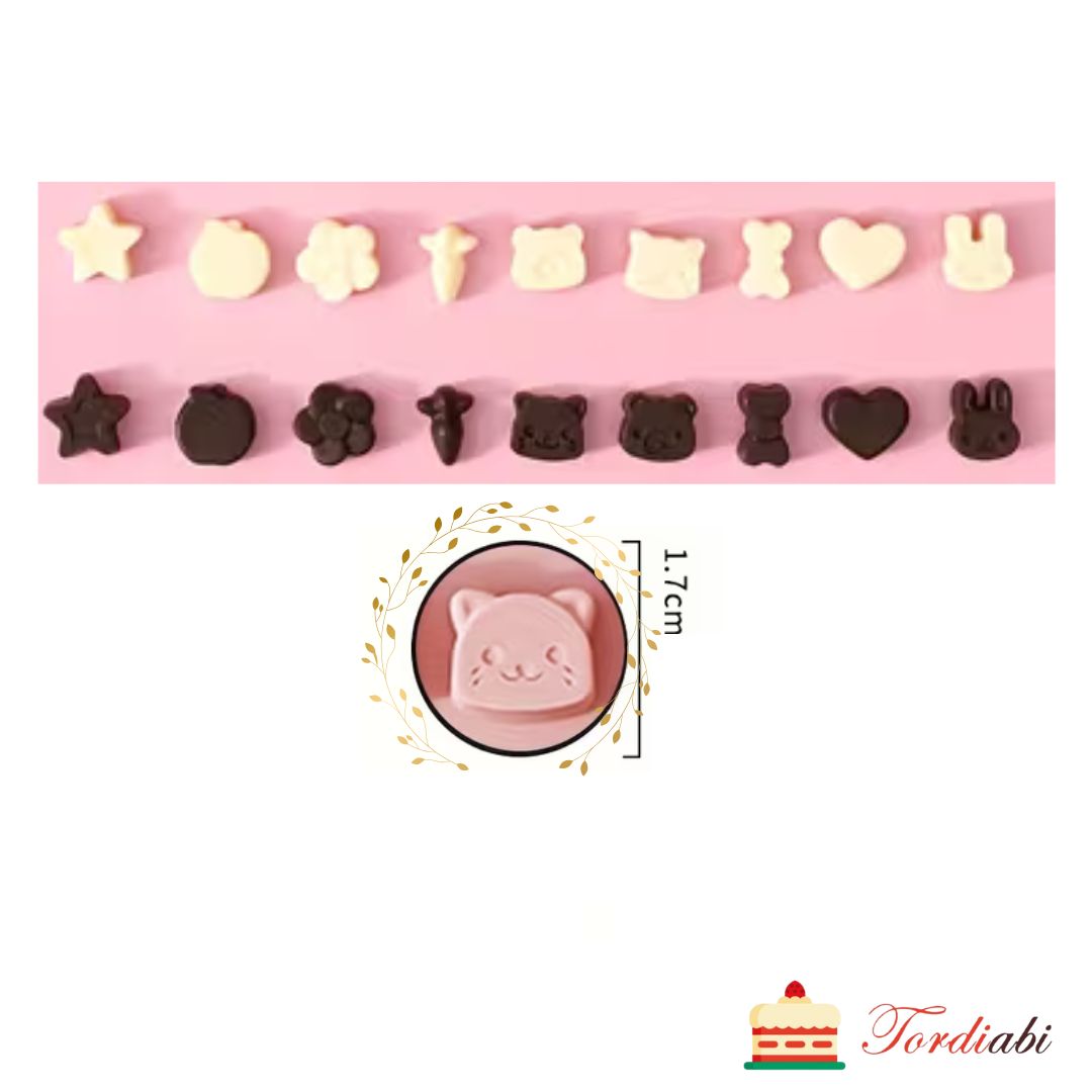 Tordiabi silikoonist kommivorm kass karu süda jänes porgand õun täht