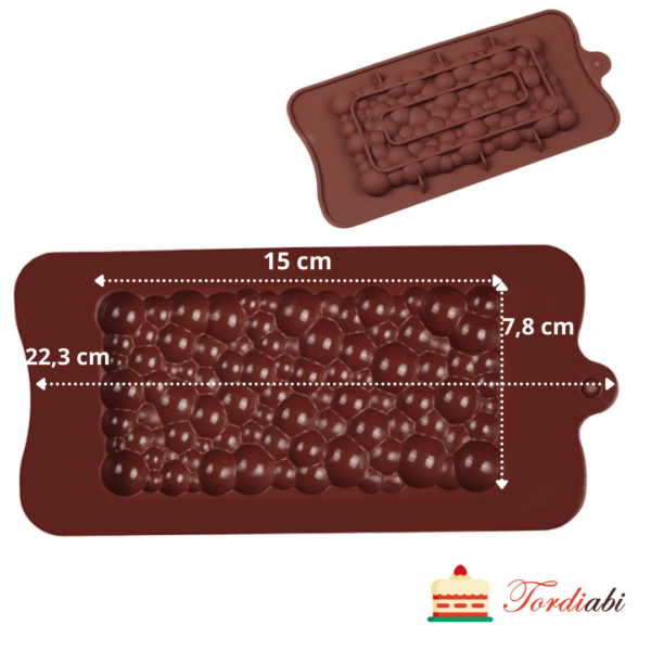 Tordiabi silikoonist mullishokolaadi tahvli vorm
