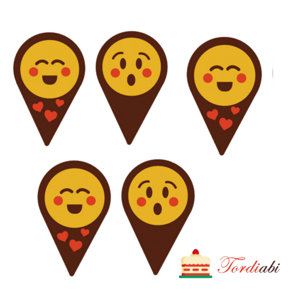 Tordiabi šokolaadist emotikonid muffinitele 5 tk