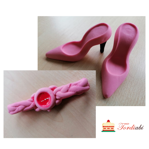 Tordiabi suhkrudekoor daami komplekt roosad kingad ja käekell