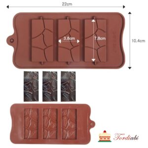 Tordiabi šokolaaditahvli vorm kolm tahvlit lehemustriga