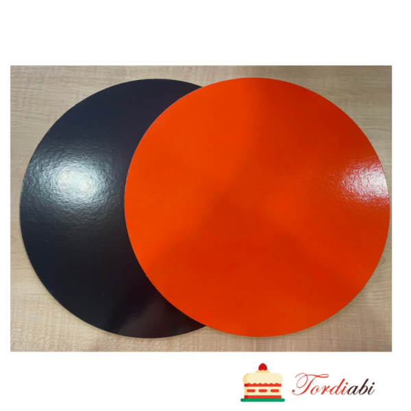 Tordiabi oranž must ümmargune tordialus 32 cm