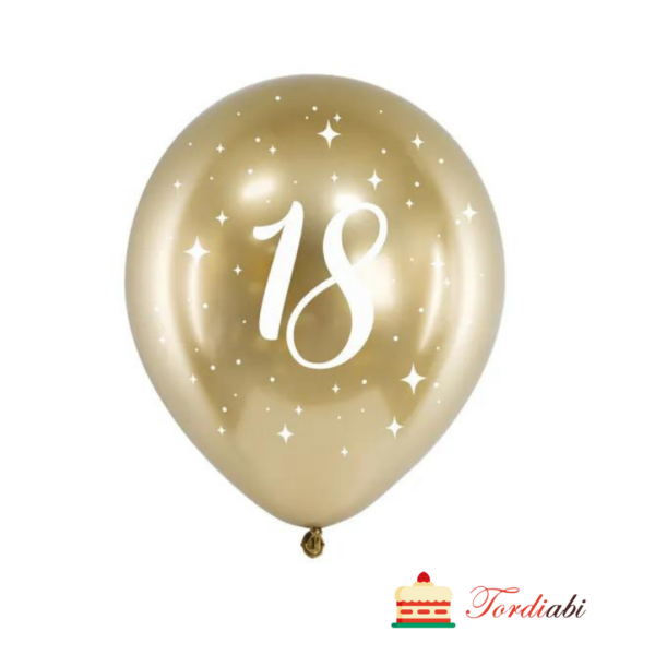 Tordiabi kuldsed õhupallid number 18
