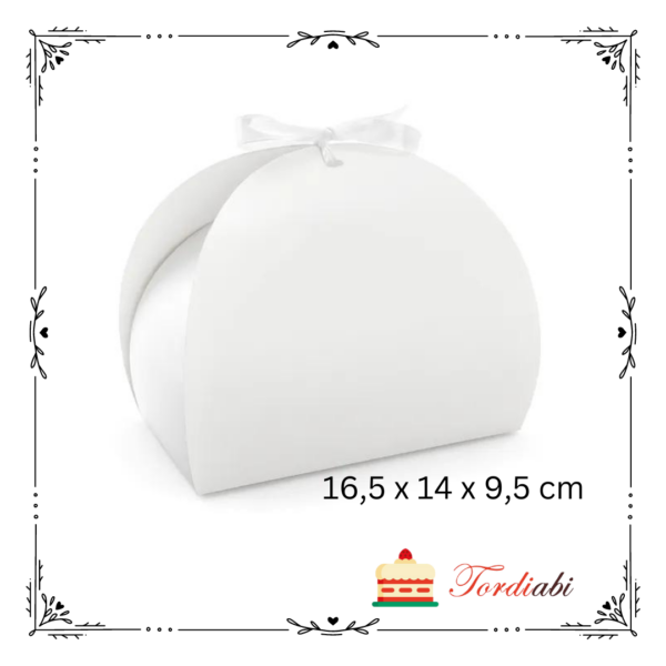 Tordiabi valge koogikarp paelaga