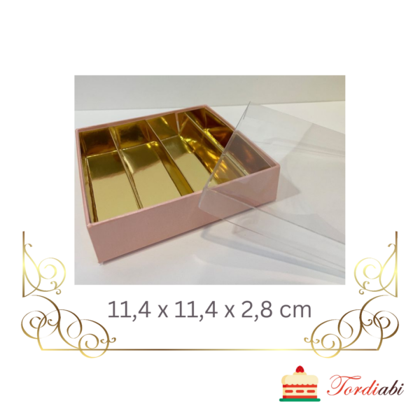 Tordiabi roosa kommikarp kuldse sisuga 12le kommile