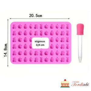 Tordiabi kommivorm silikoonvorm puuviljad