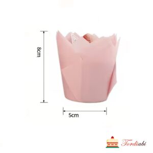 Tordiabi roosad tulp muffinivormid