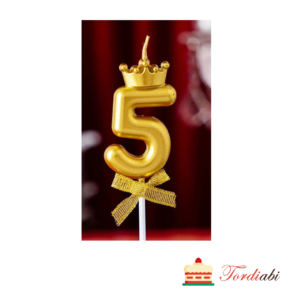 Tordiabi kuldne tordiküünal number 5 krooniga