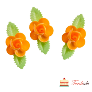 Tordiabi vahvlidekoor oranžid kahe lehega roosid 3 tk
