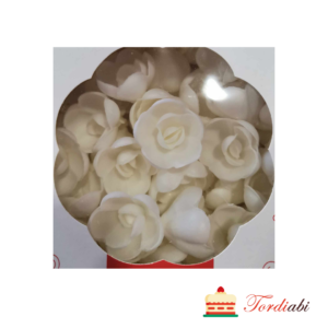 Tordiabi vahvlidekoor valged roosid