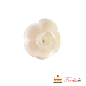 Tordiabi vahvlidekoor, valged roosid 4 cm