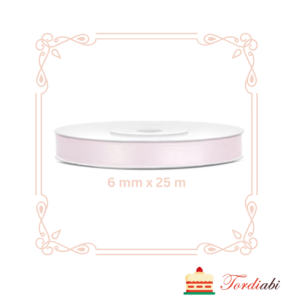 Tordiabi heleroosa satiinist pael light powder pink 6 mm