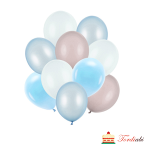 Tordiabi helesinised pastelsed õhupallid mix 10 tk