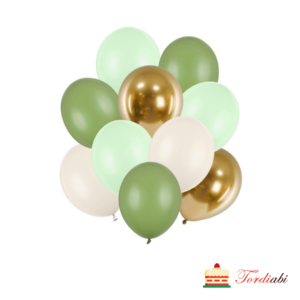 Tordiabi rohelised pastelsed õhupallid MIX 10 tk