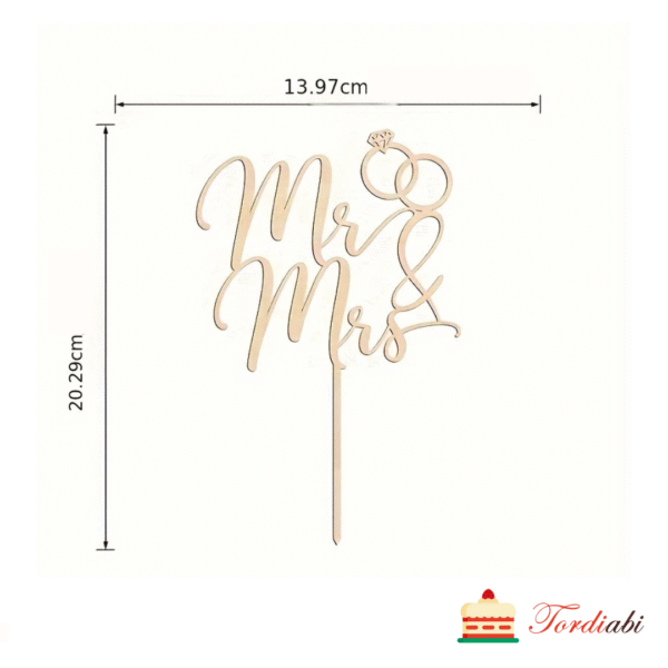 mr mrs puidust topper