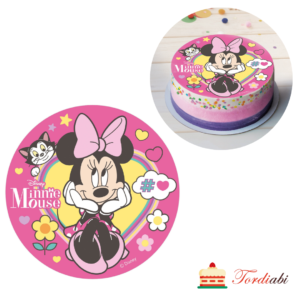 Tordiabi Minnie Mouse ümmargune vahvlipilt