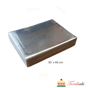 Tordiabi tordialus lainelise servaga hõbedane 30 x 40 cm