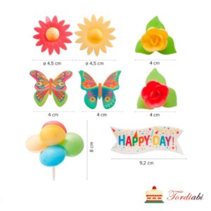 Tordiabi vahvlidekoorid happy day ohupallid lilled liblikad
