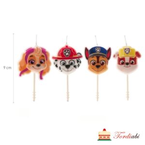 Tordiabi paw patrol käpapatrullid tordiküünlad 4 tk