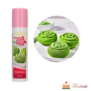 Tordiabi roheline velvet spray funCakes