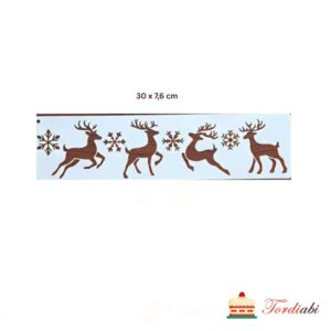 Tordiabi sabloon jõulu ornament neli hirve lumehelbed