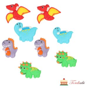 Tordiabi suhkrudekoorid dinosaurused 8 tk wilton