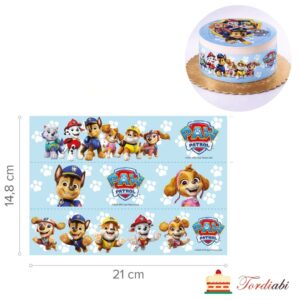 Tordiabi Käpapatrullide söödavad ribad tordi servade katmiseks