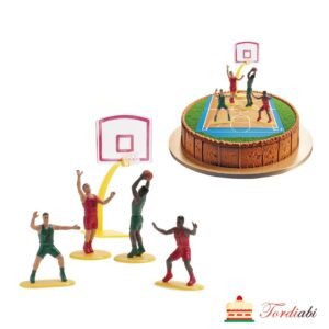 Tordiabi korvpalli teemaline tordikaunistuste komplekt