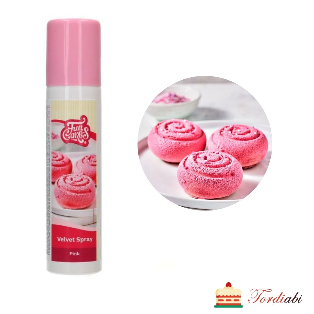 Tordiabi roosa velvet spray pink funcakes