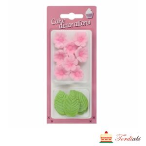 Tordiabi kaunistuskomplekt suhkrudekoorid õrnroosad lilleõied