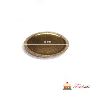 Tordiabi kuldne tordialus pitsilise servaga 15 cm