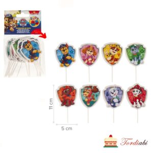 Tordiabi Paw Patrol käpapatrullid topperid mittesöödavad 16 tk